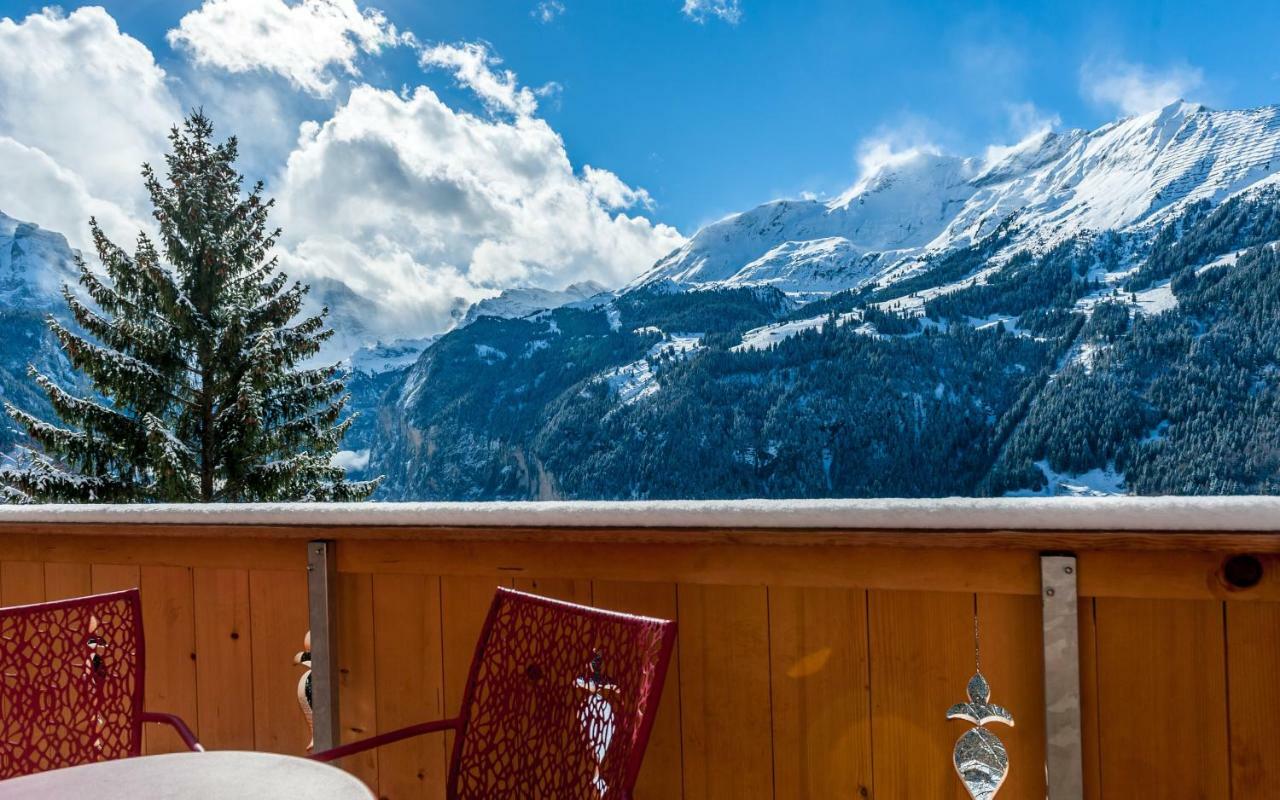 Holiday Flat #1, Chalet Aberot, Wengen, Switzerland エクステリア 写真